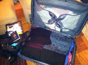 Of course, there's workout wear tucked away for my trip!